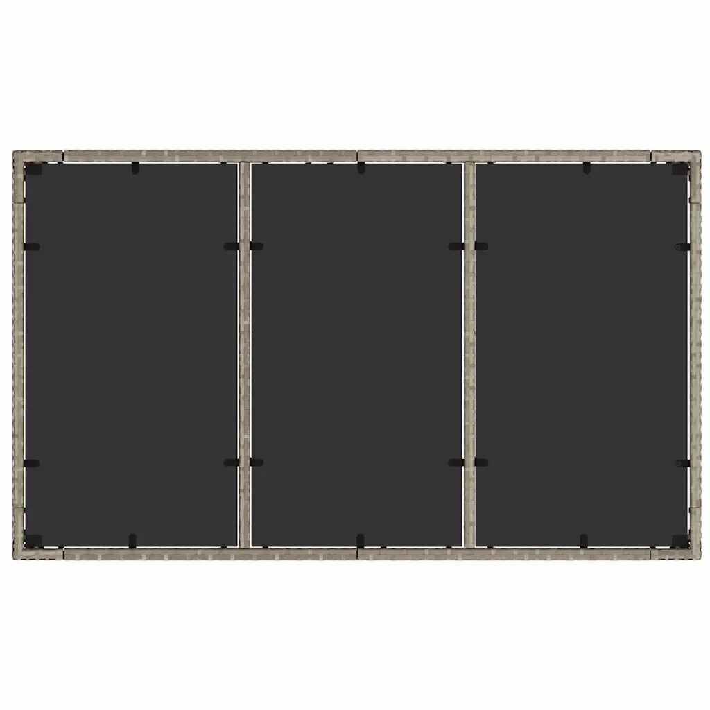 Set da Pranzo per Giardino 5 pcs Grigio chiaro polyrattan 3334897