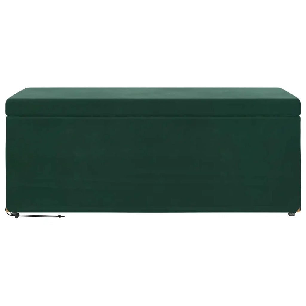 Pouf Verde Scuro Velluto e Legno Ingegnerizzato 876797