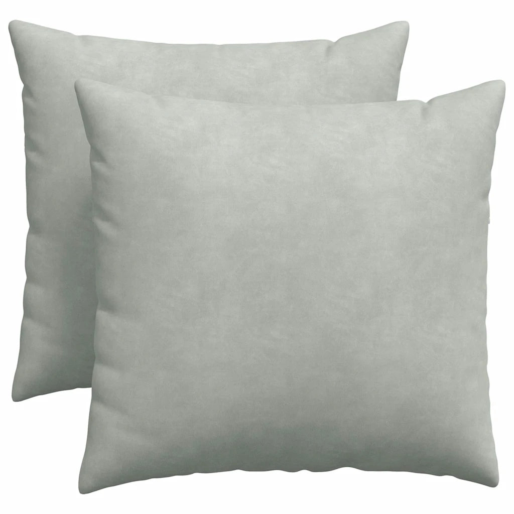 Cuscini da Divano 2 pz-Set di 2 Cuscini per Sofa Grigio chiaro 50 x 50 cm 178688