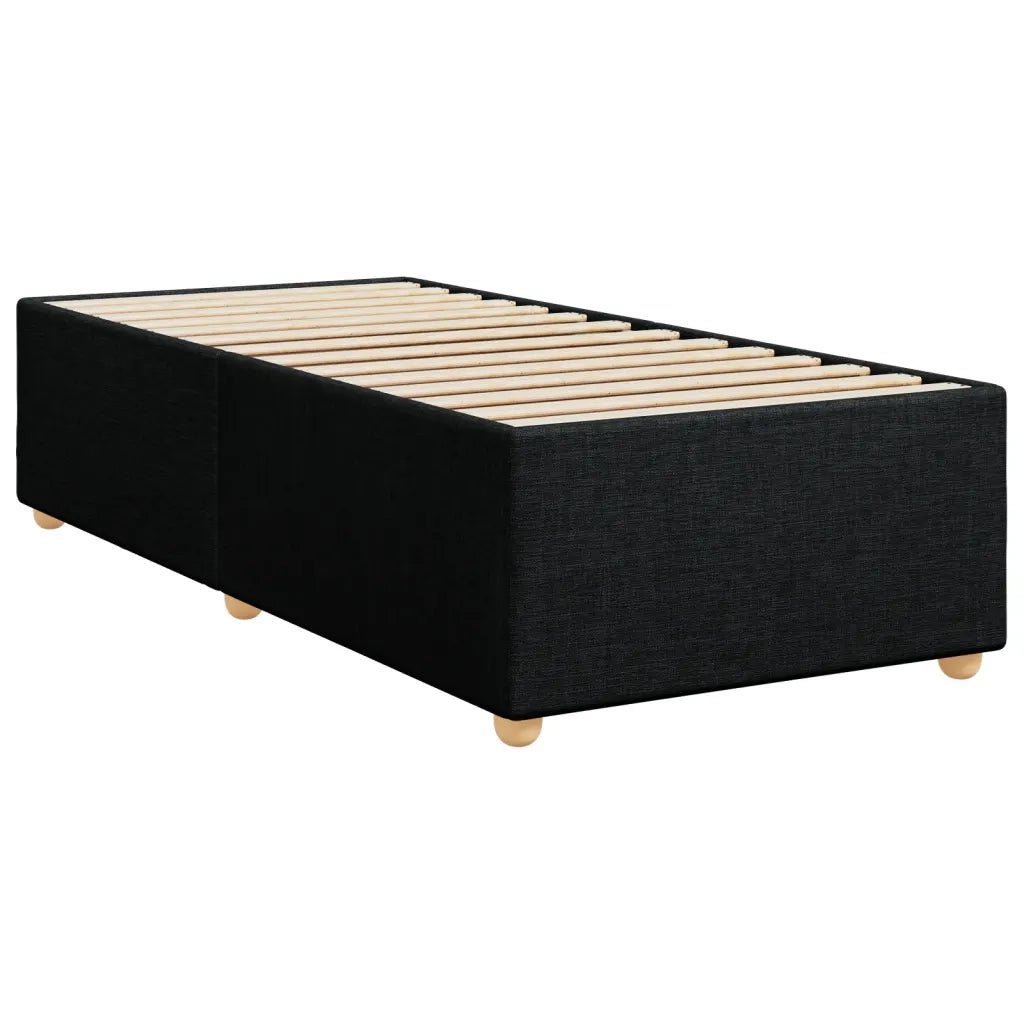 Letto a Molle con Materasso Nero Singolo in Tessuto 3286857