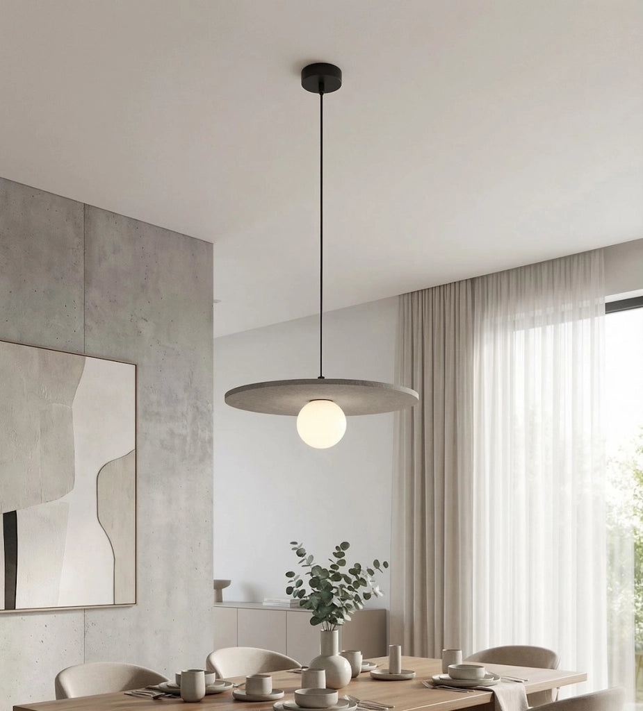 Lampada a sospensione CALMA scandi grigia feltro 1xG9