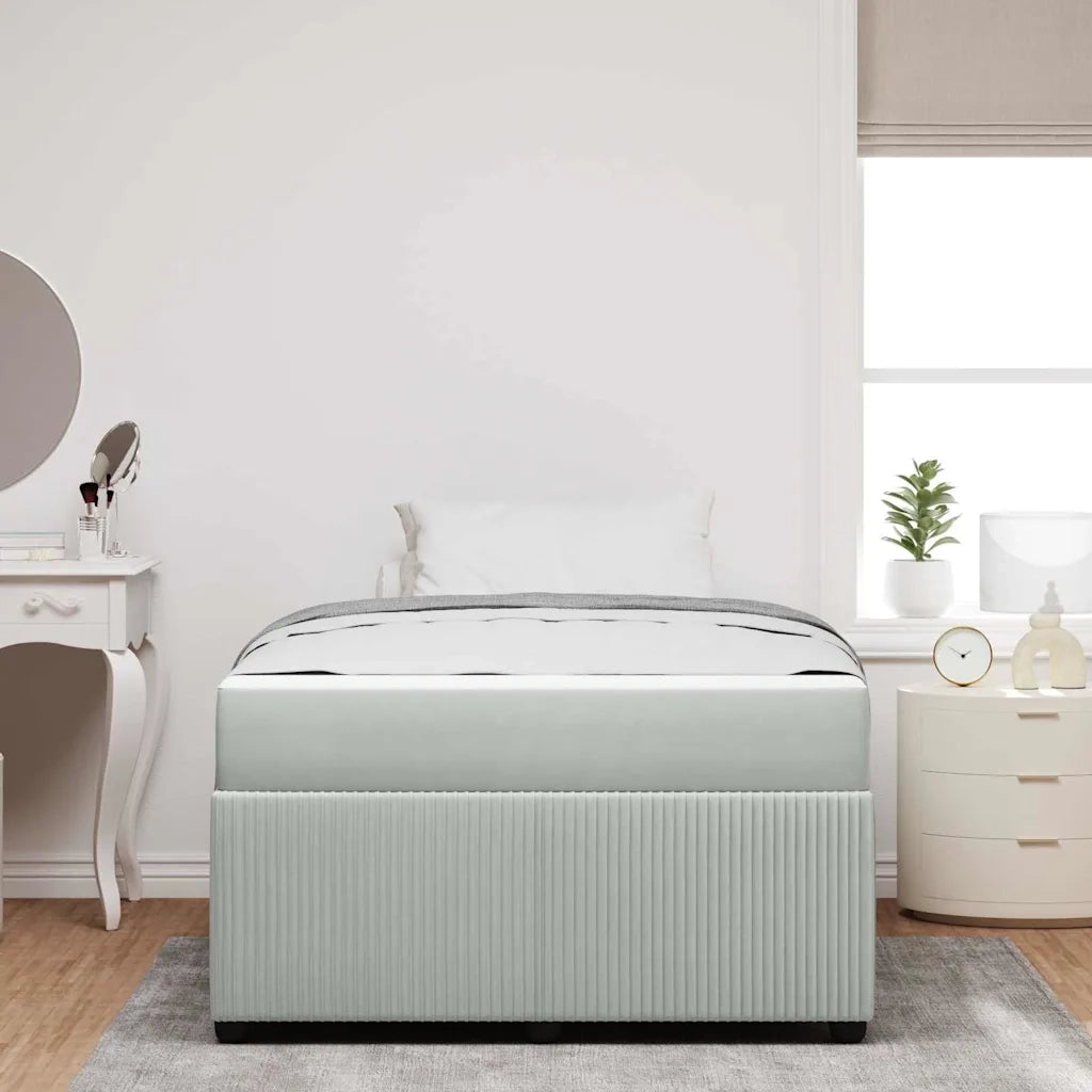 Letto matrimoniale | Letto per adulti | Struttura del letto Grigio chiaro 120 x 200 cm Tessuto