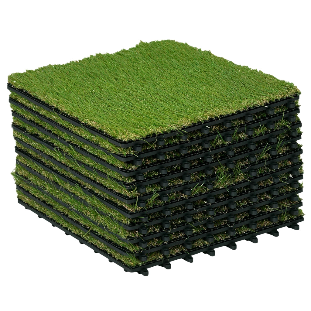 Tappeto erba sintetica 10 pezzi ¨C zephmum ¨C 30x30 cm verde scuro
