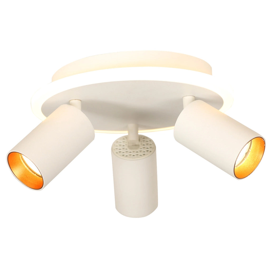 Plafoniera rotonda moderna bianca 3xGU10 LED CCT Parma