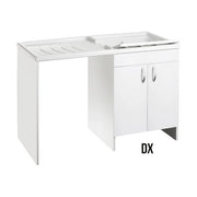MOBILE COPRILAVATRICE CON VASCA- L124xP60xH89 cm Vasca a Dx- DH- pezzi 1