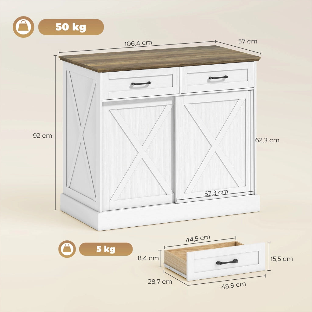 Tavolo da cucina centrale ¨C Minimal ¨C Bianco