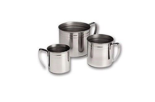 Bicchiere da cucina in metallo con manico rivadossi 12 cm