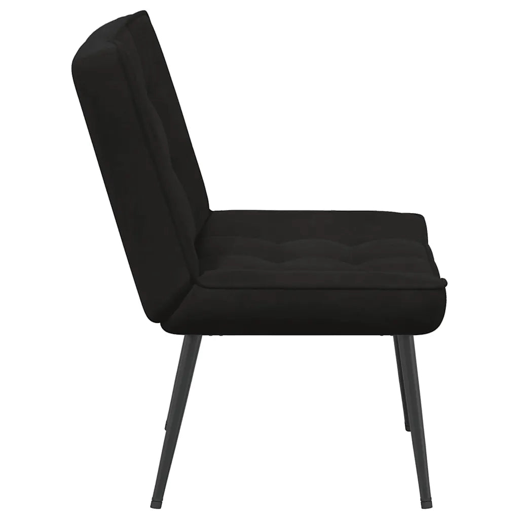 Poltrona Relax 64x74x84 cm Nera in Velluto 4012322