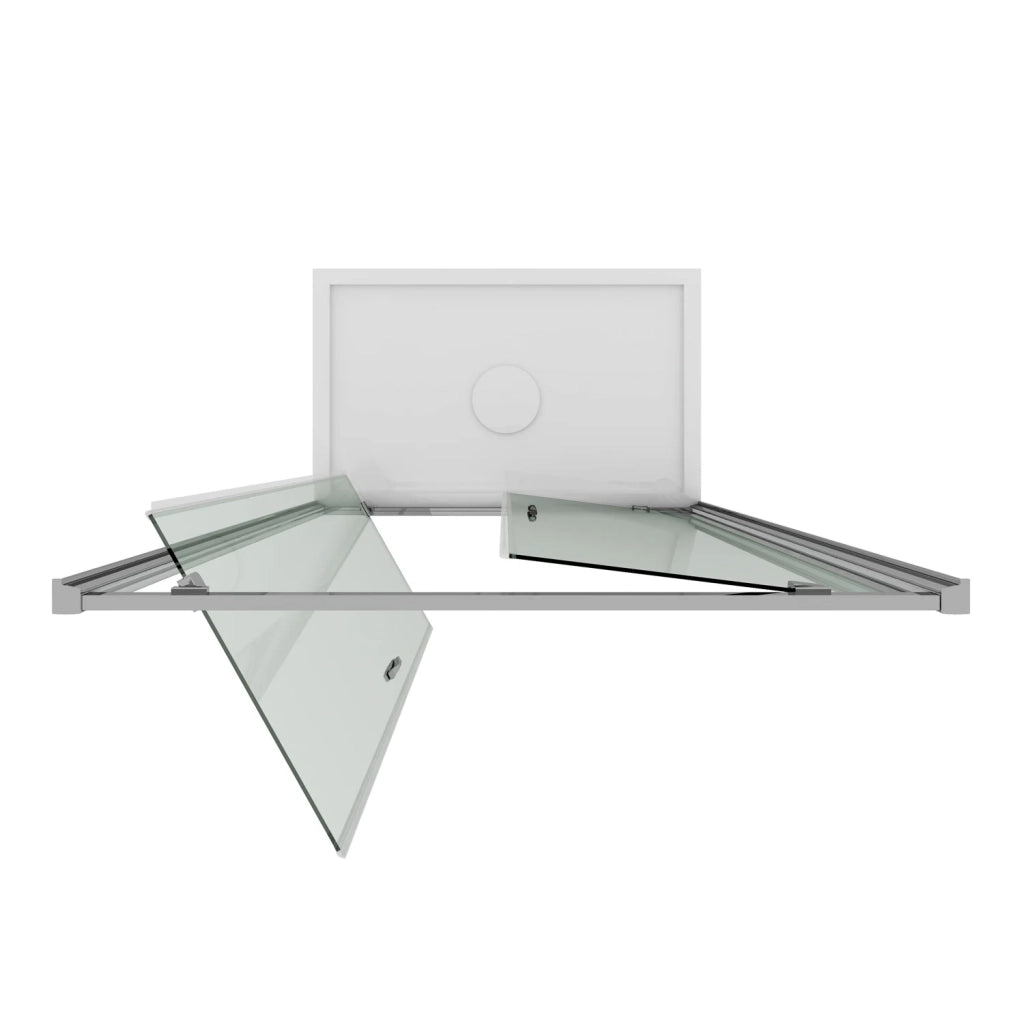 Porta Doccia 100CM H185 trasparente  mod. Sintesi 2 Ante