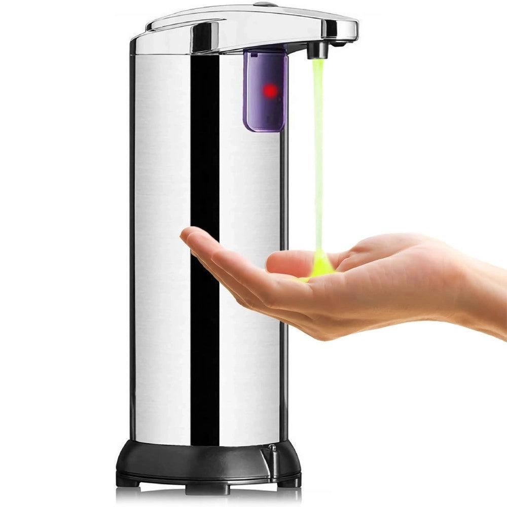 Trade Shop - Dispenser Di Sapone Liquido Automatico Con Sensore Erogatore Sapone Mani Bagno 59385 -