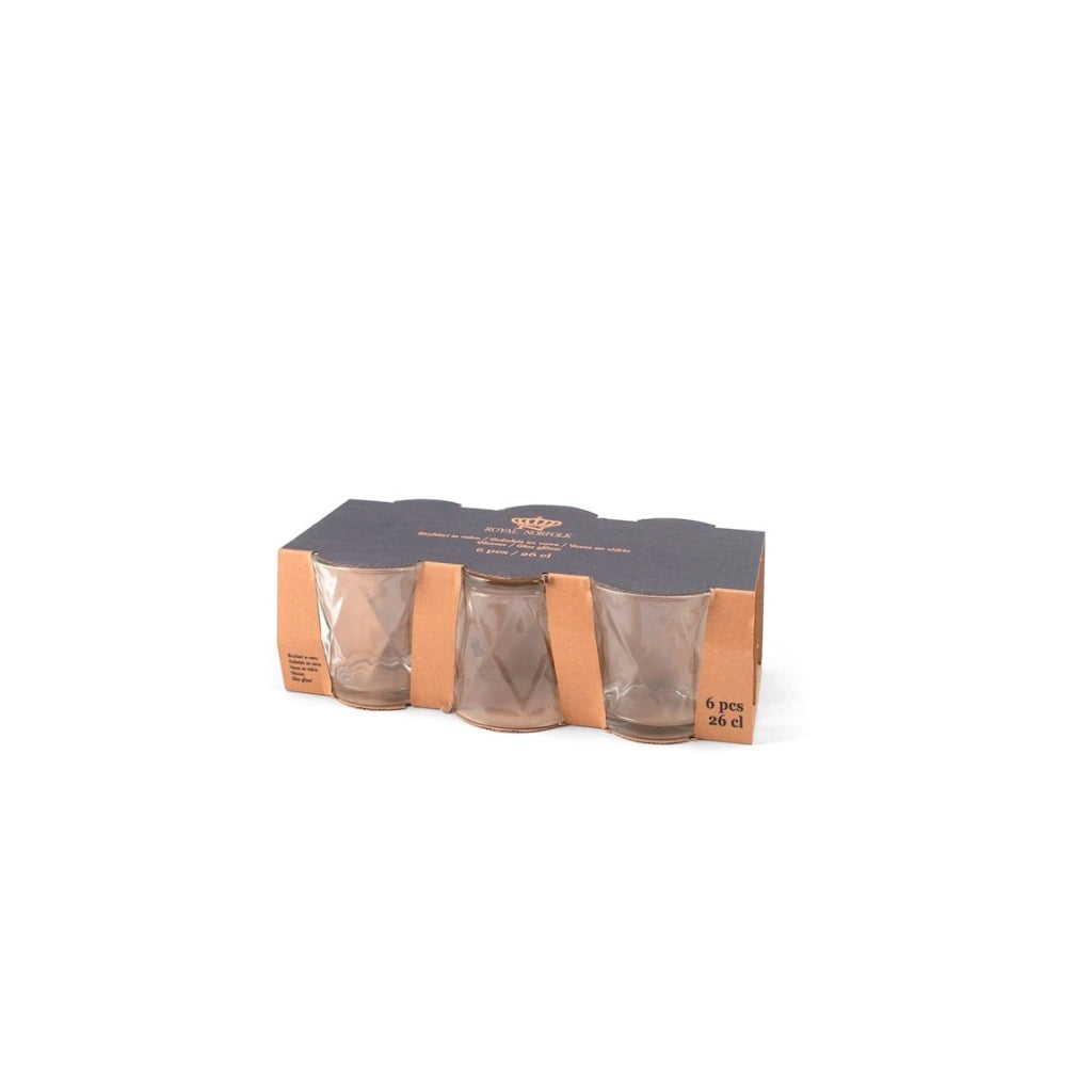 Confezione 6 bicchieri vetro glow cl 26
