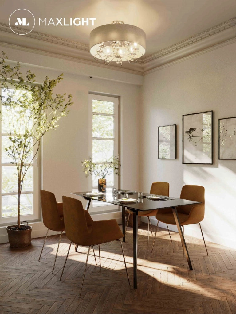 Lampadario glamour Amsterdam Ø80 8xE14 cromo Maxlight