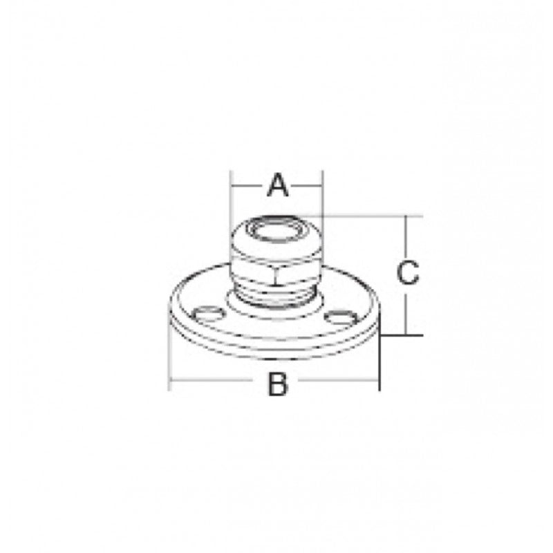 PASSACAVO INOX 316 MM.22 FAIRLEAD Ø MM.12-20
