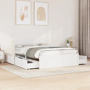 Letto senza Materasso Bianco 120x200 cm Legno Massello di Pino