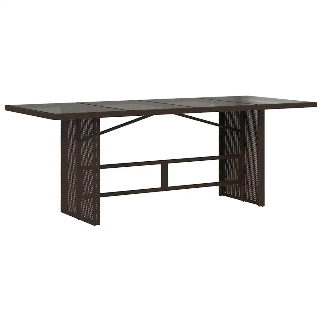 Set da Pranzo da Giardino 9pz con Cuscini Marrone in Polyrattan 3276777