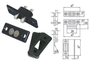 COPPIA CONTATTI ELETTRICI A PRESSIONE 06511- - (06511000) - 6 pezzi CISA