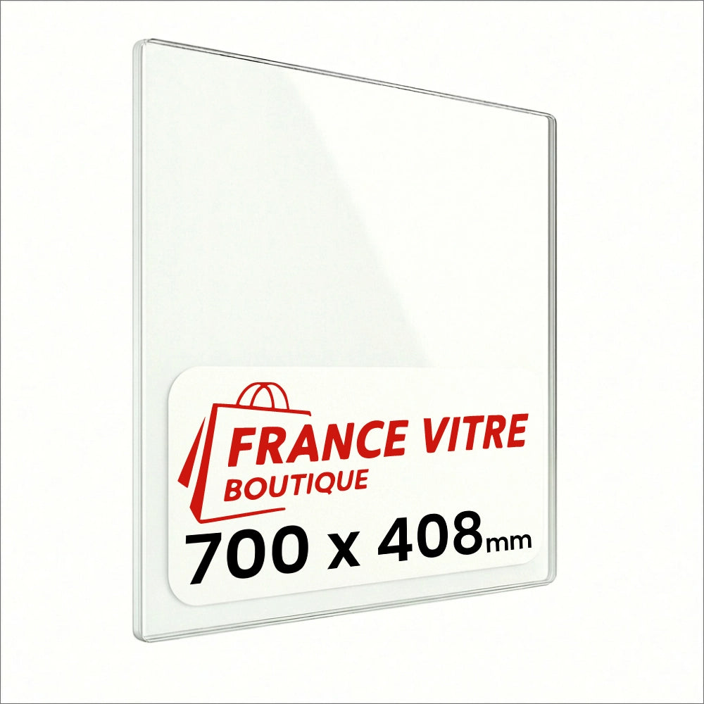 700 x 408 x 4 mm - Vetro per stufa a legna - vetro camino di ricambio - vetro per caminetto resistente al fuoco - France Vitre