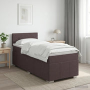 Letto box spring con materasso Marrone Scuro 90 x 200 cm 3451125