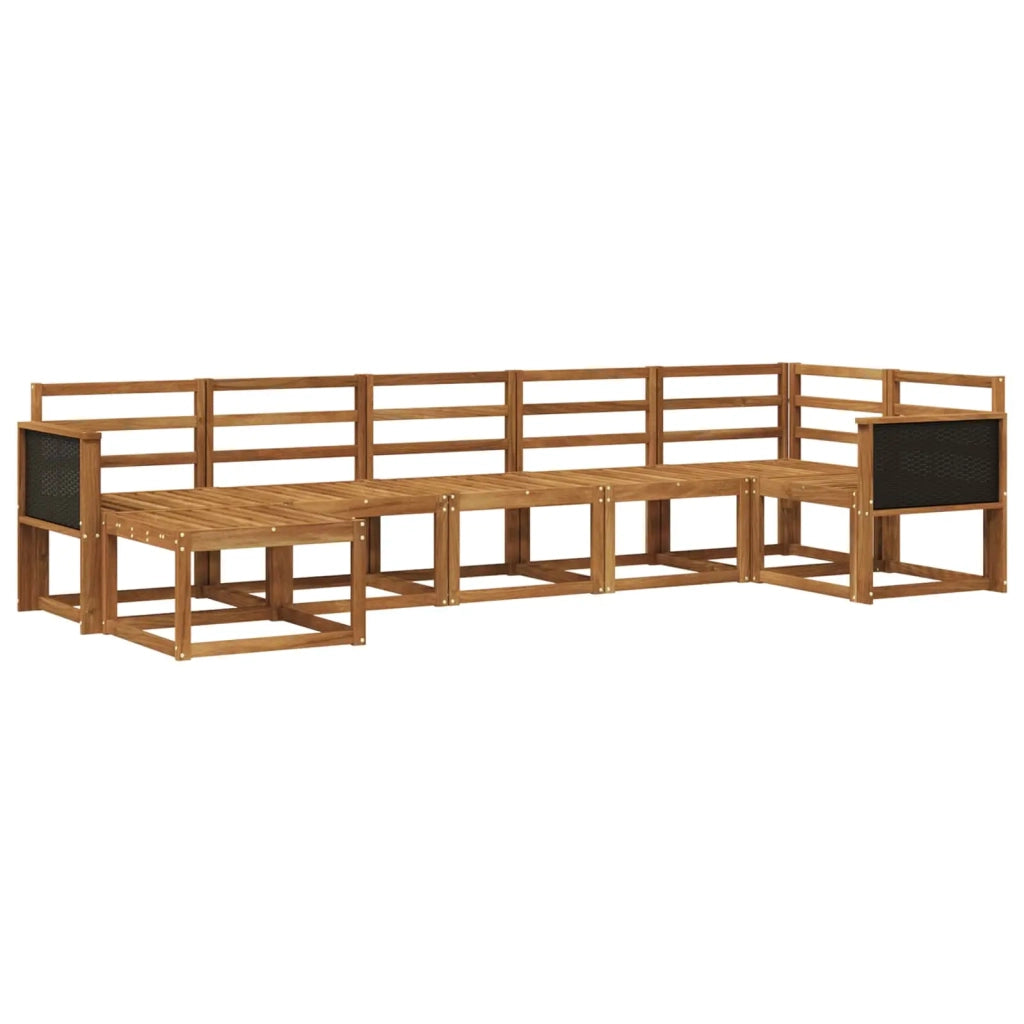Set di divani da esterno 7 pcs Naturale