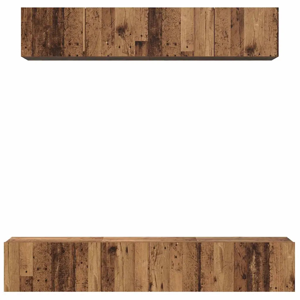 Set mobile TV 5 pcs Legno vecchio Legno multistrato 3393213