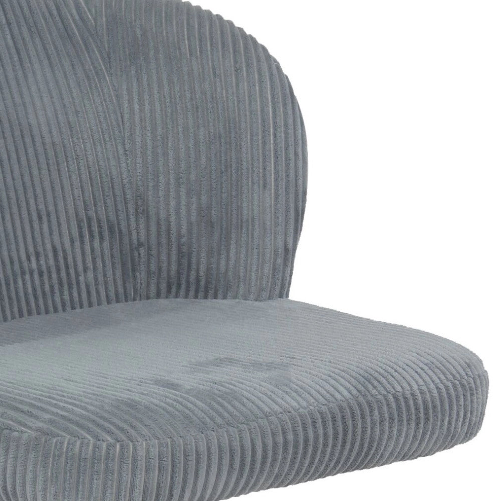 Sedia da ufficio in velluto (grigio)