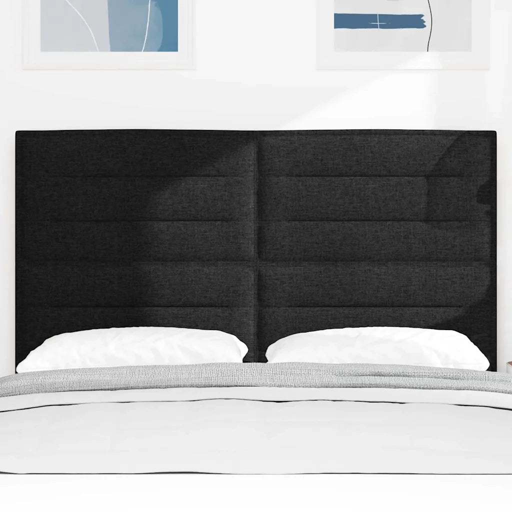 Testiera LED con strisce LED con testiera Nero 144 cm Tessuto 3338288