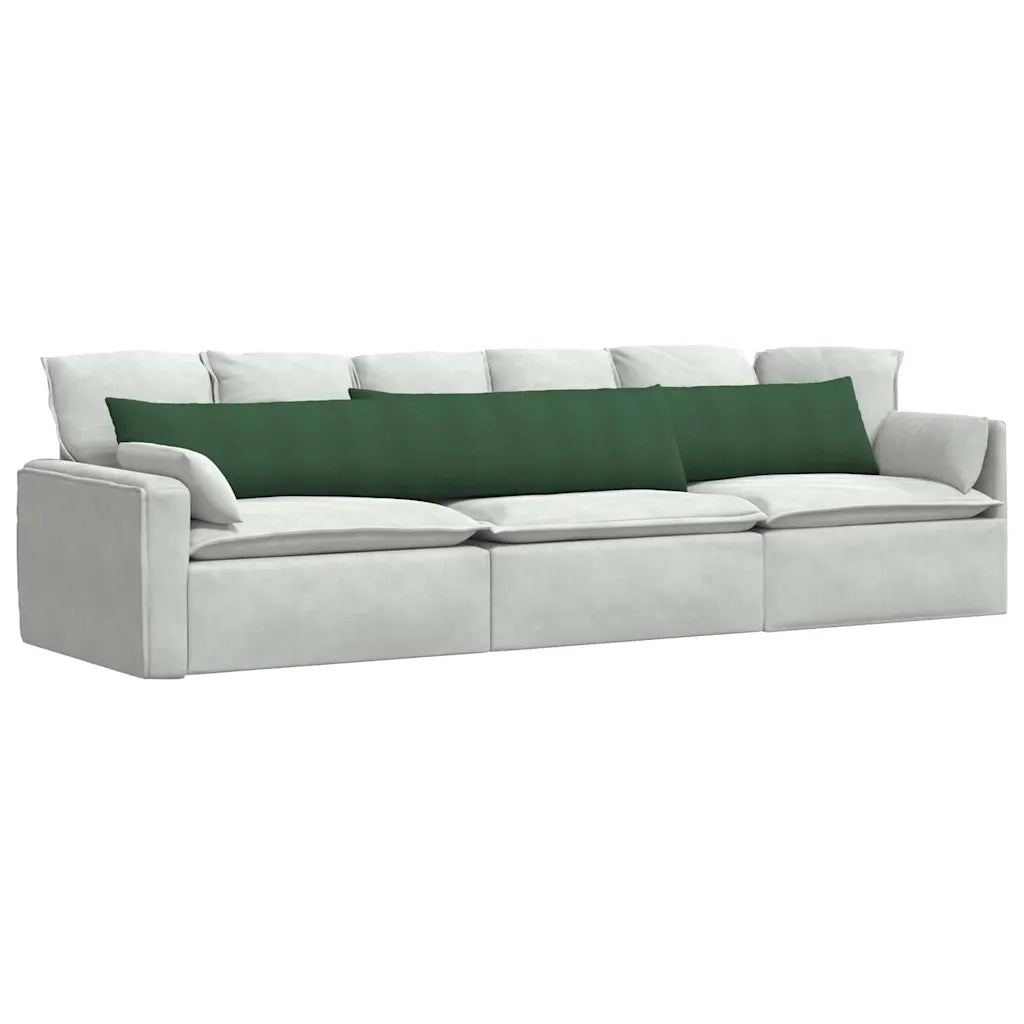 Cuscini da Divano 2 pz | Cuscini per sedie Verde Scuro 200 x 40 cm