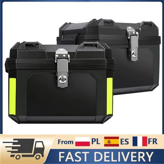 Case da motocicletta acqua resistente con chiusura e imbottitura interna, valigetta universale rigida per casco e bagagli