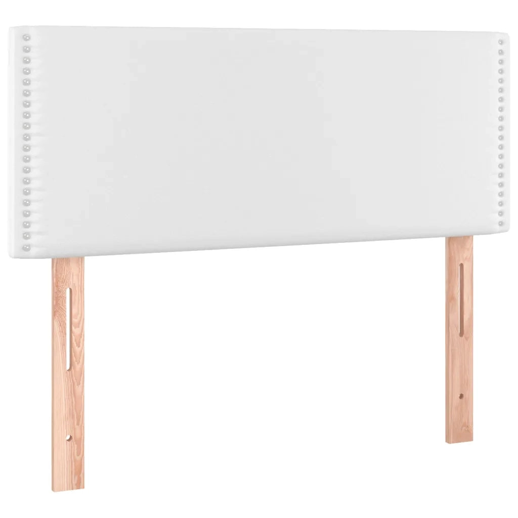 Giroletto Molle con Materasso e LED Bianco 100x200cm Similpelle