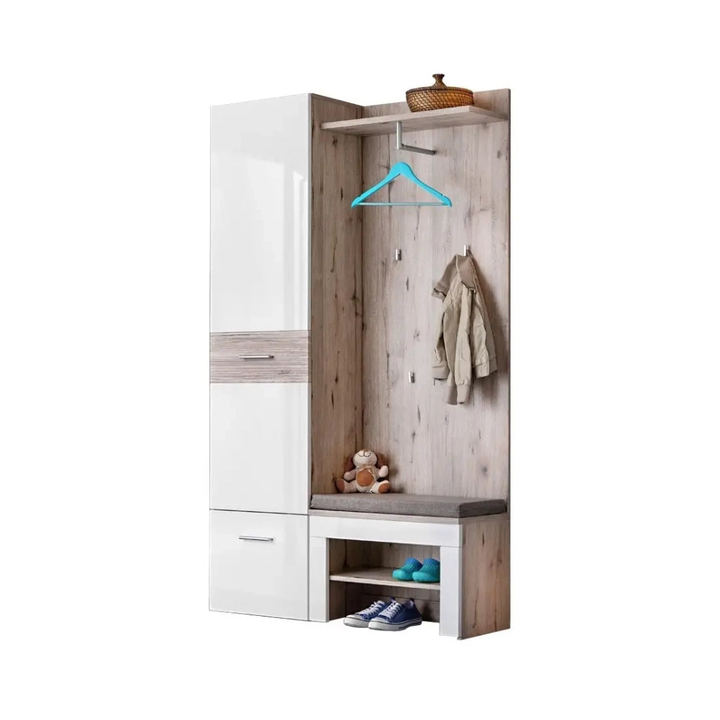 Mobile d'ingresso - ONYX 5 - Colori rovere e bianco