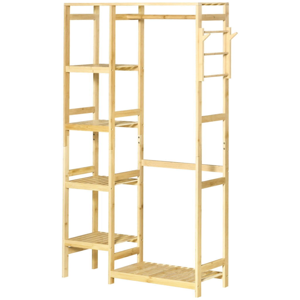 Armadio appendiabiti con ripiani e 4 ganci ¨C Minimal ¨C 90x30x155 cm