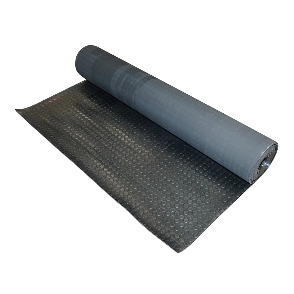 Tappetino in gomma SBR+NR senza inserto tessile e con striature 3x1200x10000mm L=10m; l=1,2m; G=3mm