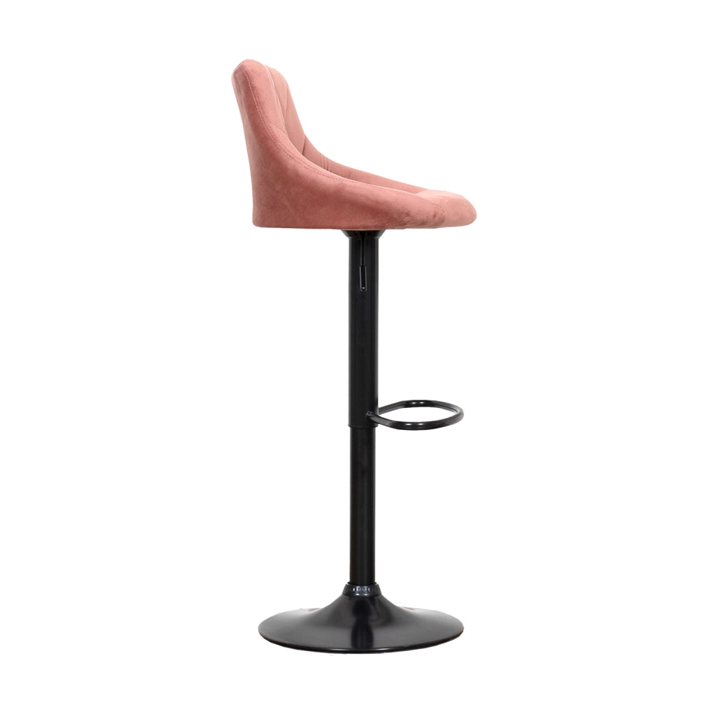 Sgabello da bar in velluto rosa ROBIN
