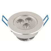Trade Shop - Faretto 3 Led 3 W Ad Incasso Con Alette A Molla Rotondo Luce Fredda O Calda -