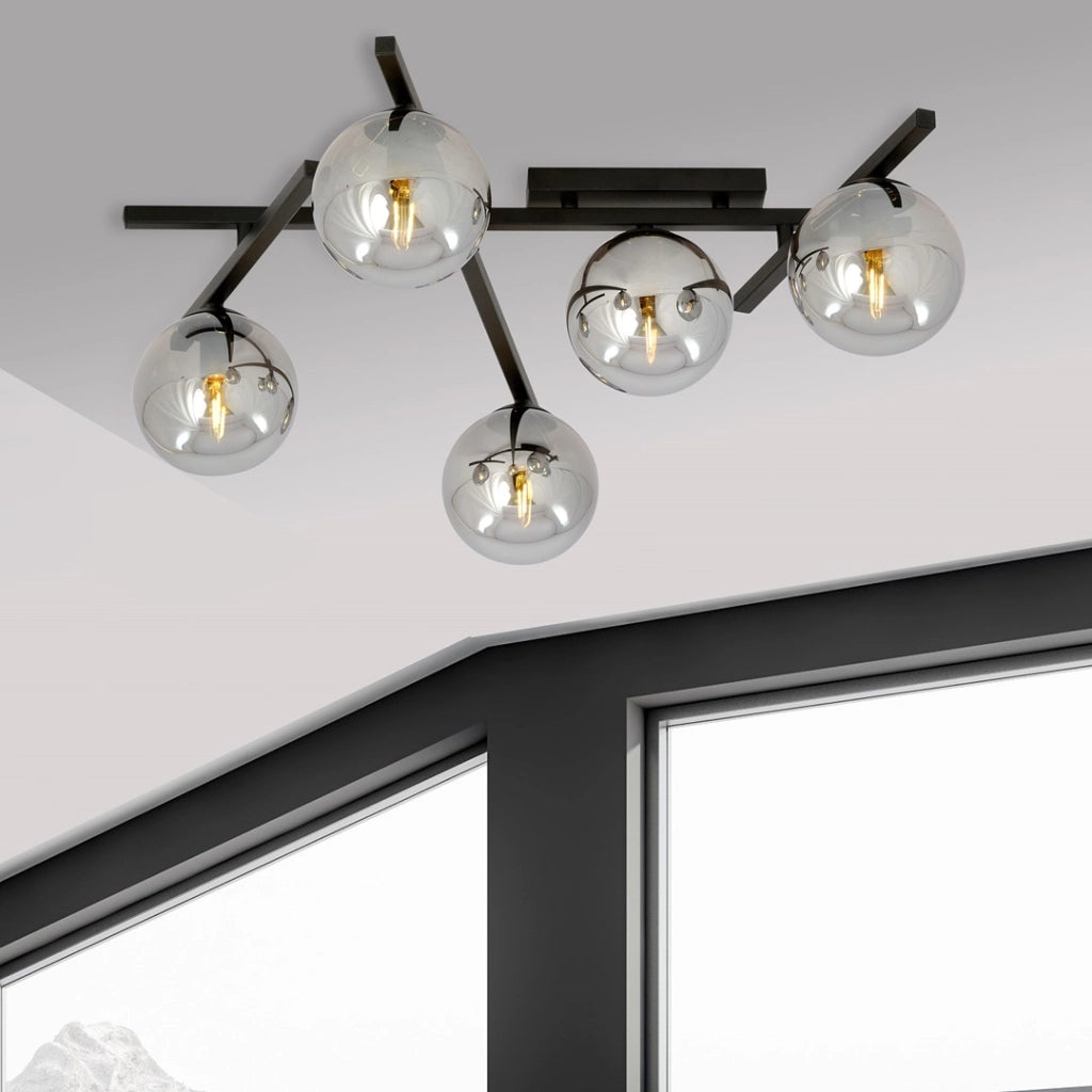 Lampadario Emibig SMART 5 nero/grafite 5xE14 dimmer