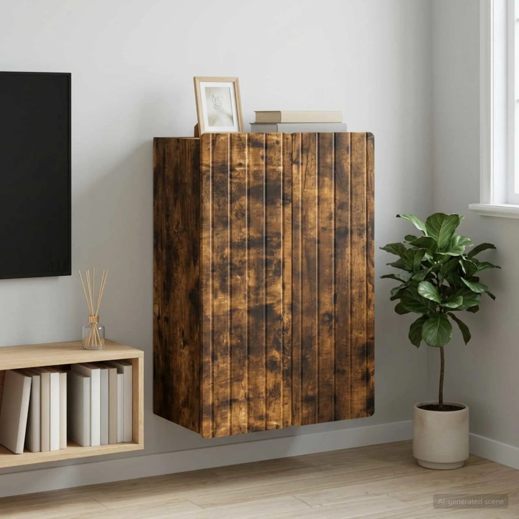 Mobiletto a muro Rovere Fumo 66 x 34,5 x 92 cm 898230
