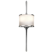Applique Mona Kichler cromata vetro opale IP44 LED