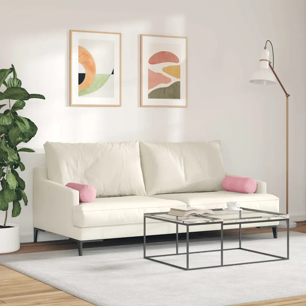 Cuscini a rullo 2 pz | Cuscini per sedie Rosa ? 15 x 40 cm Tessuto in Cords