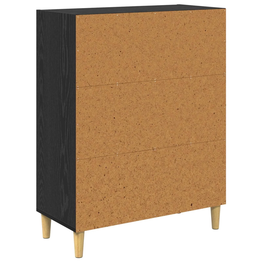 Credenza Rovere Nero 69,5 x 32,5 x 90 cm Legno ingegnerizzato 880703