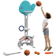 Casetta portagiochi multifunzione per bambini ¨C Minimal ¨C blu e gris