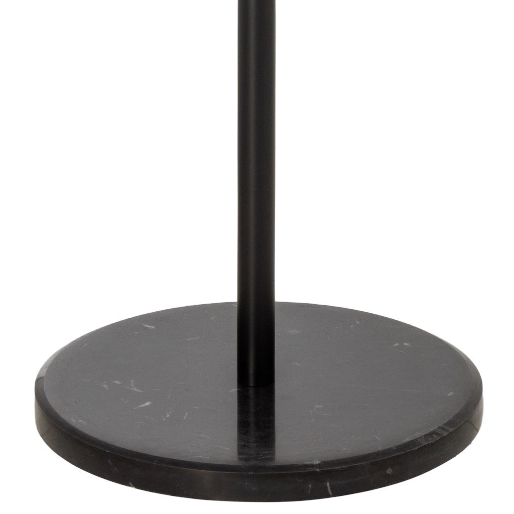 Galán de noche de metal y madera negro 120h cm