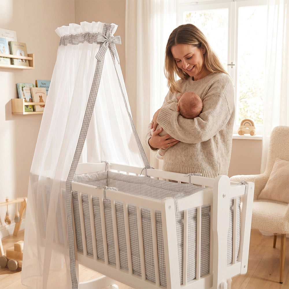 Lettino per bambini Bianco 40x90 con ruote Vitalispa