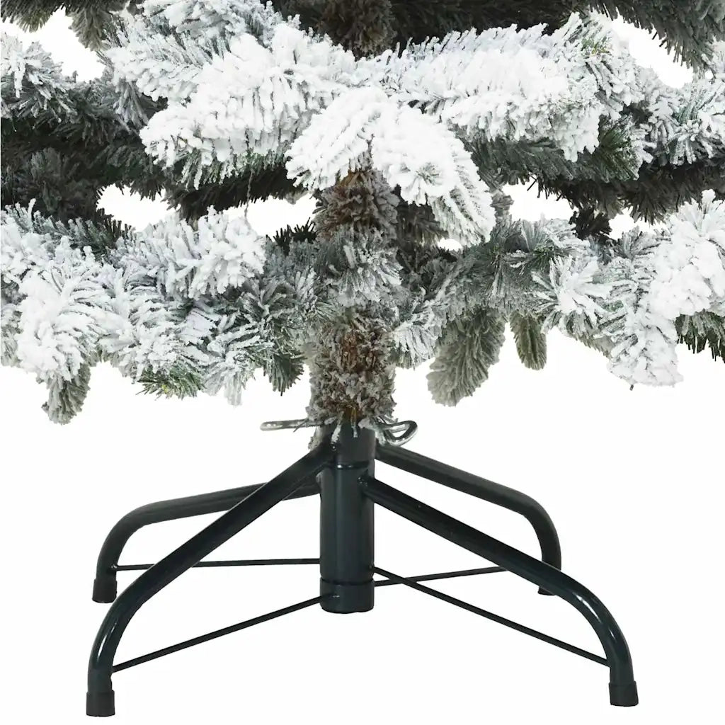 Albero di Natale Artificiale Snodato Foderato di Neve Bianco 42019316