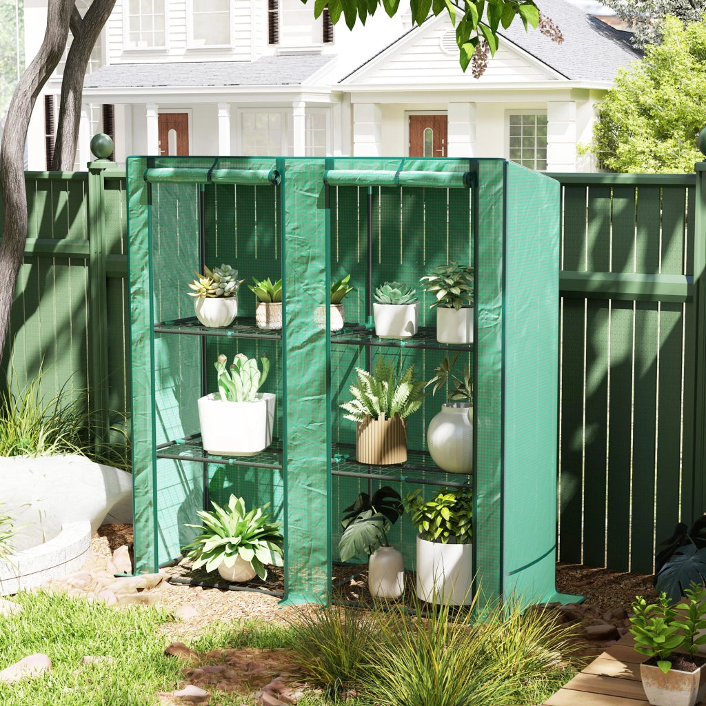 Serra Mini con 3 Ripiani ¨C zephmum ¨C Verde 144x48x152 cm