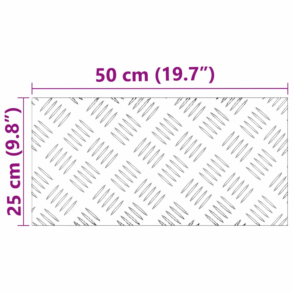 Gradini per Scale 4 pcs Argento 50 x 25 cm Alluminio 4104272