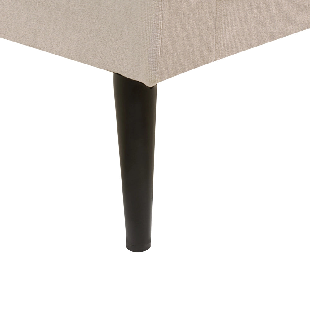 Letto matrimoniale UE tortora Rivestimento in velluto 160 x 200 cm Telaio Poggiatesta Gambe in metallo Design moderno Camera da letto