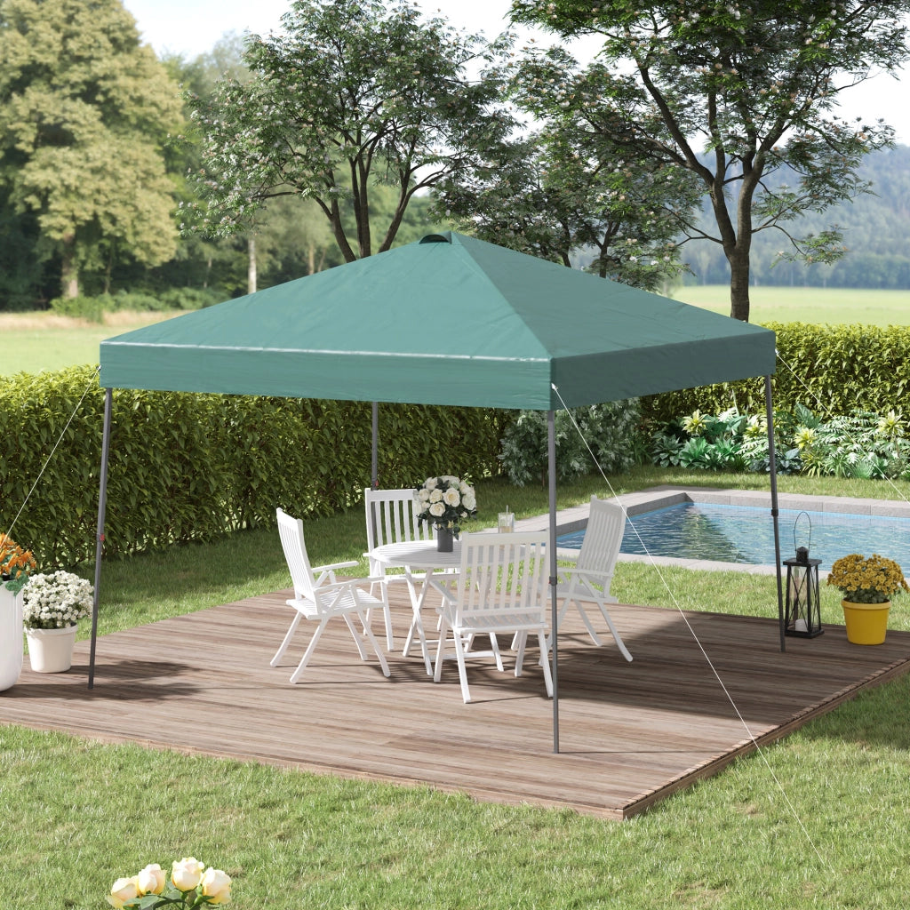 Gazebo pieghevole 3x3m ¨C Minimal ¨C Verde acciaio