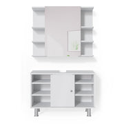 Vicco Set mobili bagno Bianco 2 parti, mobile base 80 cm