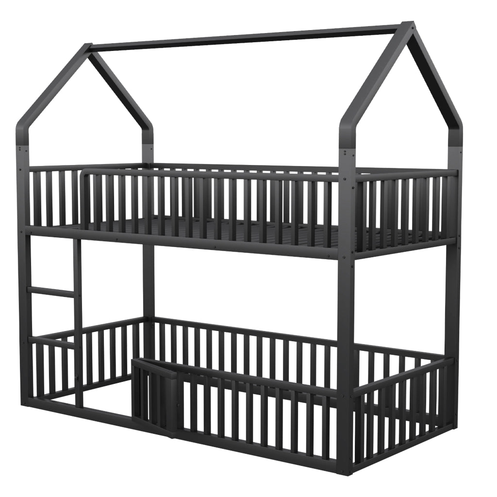 Letto a castello funzione casa metallo 90x200 cm