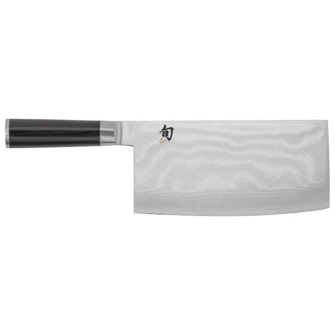KAI DM0712 Shun Classic Coltello da Cucina Cinese 18 cm Lama Acciaio VG-MAX 32 Strati Damasco Manico Pakka Nero colore Nero
